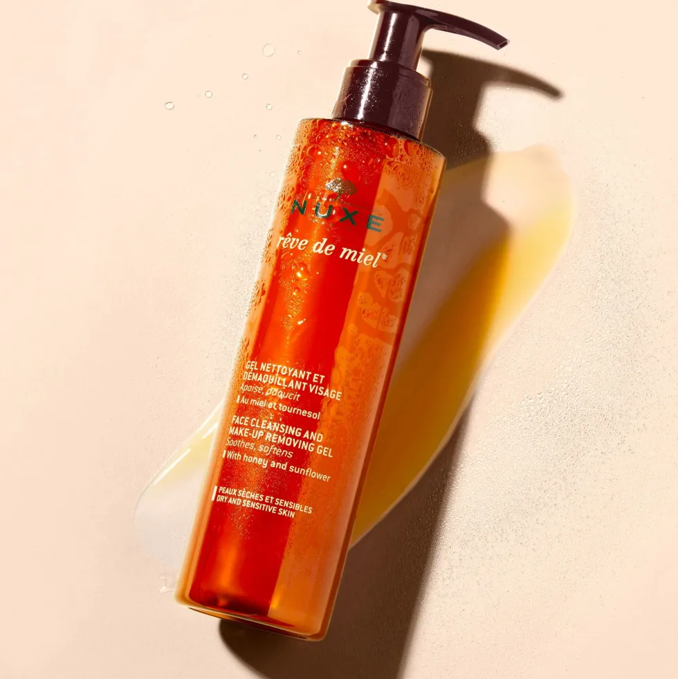 Nuxe Rêve de Miel - Gel detergente e struccante per il viso con pelle secca e sensibile, 200 ml