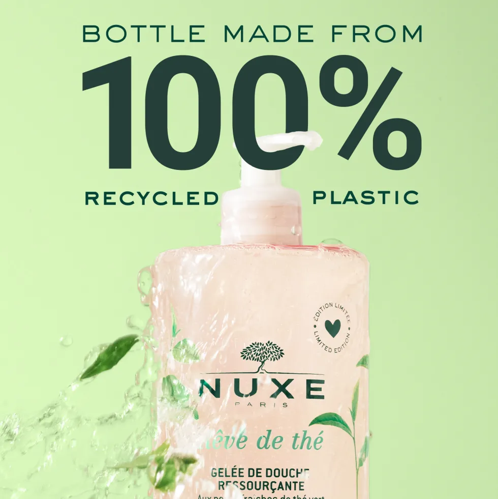 Nuxe Rêve de Thé - Gel doccia rigenerante per detergere e ammorbidire la pelle, 750 ml