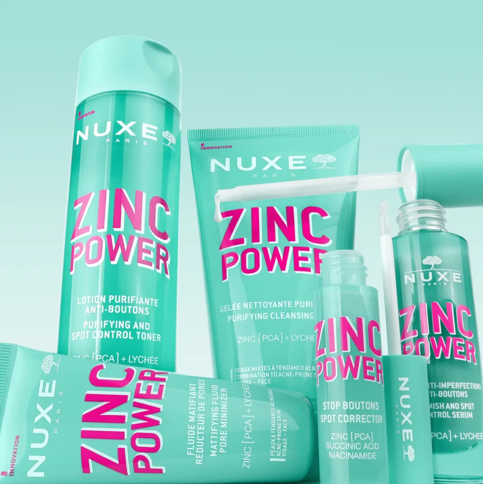 Nuxe Zinc Power Correttore imperfezioni allo zinco Gel antiacne e seboregolatore per il viso, 10 ml