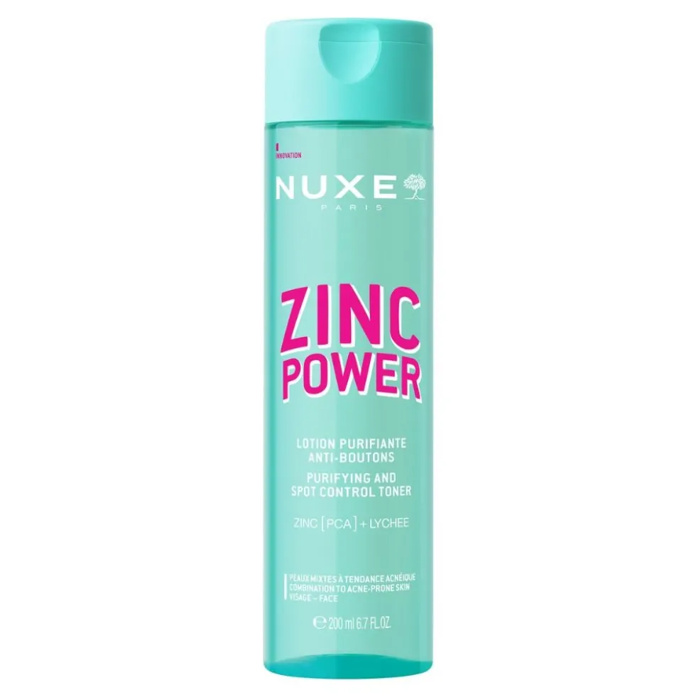 Nuxe Zinc Power - Lozione Viso Purificante e Anti-Imperfezioni, 200ml