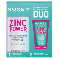Nuxe Zinc Power Set per il viso anti-imperfezioni e opacizzante siero da 30ml e fluido da 15ml