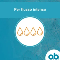 o.b. Assorbenti Interni ProComfort Super Facili da Applicare e Rimuovere Flusso Intenso Tamponi Interni Trama Assorbente, 16 Pezzi