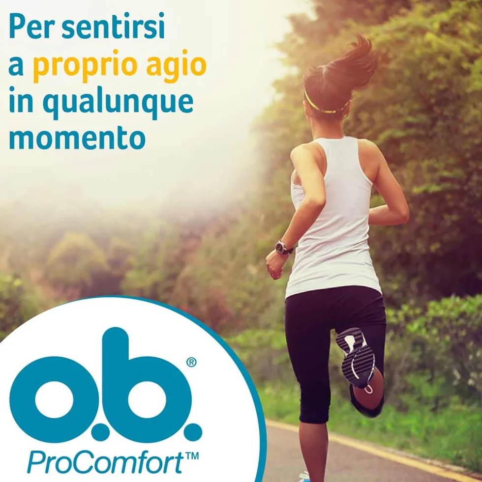 o.b. Assorbenti Interni ProComfort Normal Facili da Applicare e Rimuovere Flusso Medio e Intenso Tamponi Interni Trama Assorbente, 16 pezzi