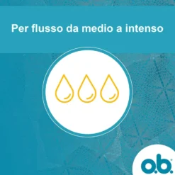 o.b. Assorbenti Interni ProComfort Normal Facili da Applicare e Rimuovere Flusso Medio e Intenso Tamponi Interni Trama Assorbente, 16 pezzi