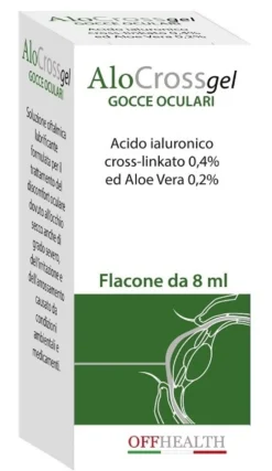 Offhealth AloCross Gel - Soluzione oftalmica lubrificante per la secchezza oculare, 8 ml