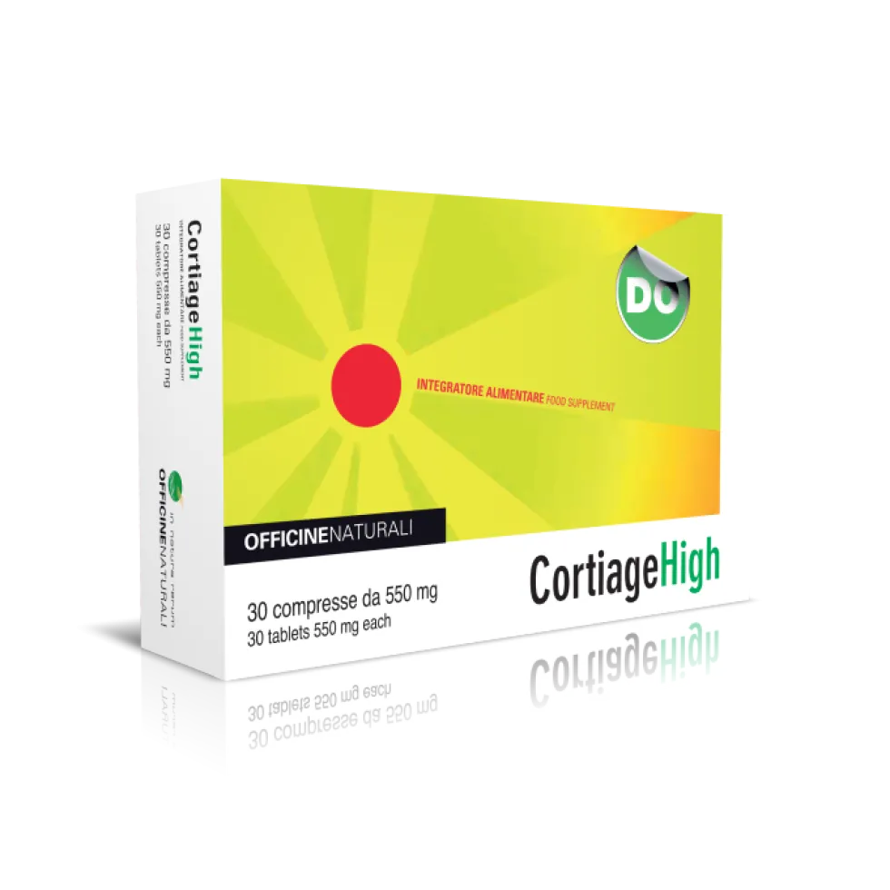 Officine Naturali Cortiage High - Integratore per il rilassamento mentale, 30 compresse 550 mg