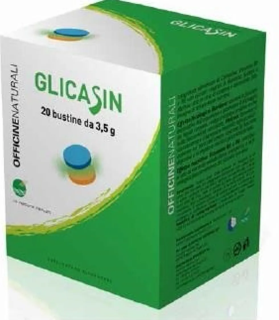 Officine Naturali Glicasin - Integratore depurativo e drenante, Glicasin 20 bustine da 3,5 g