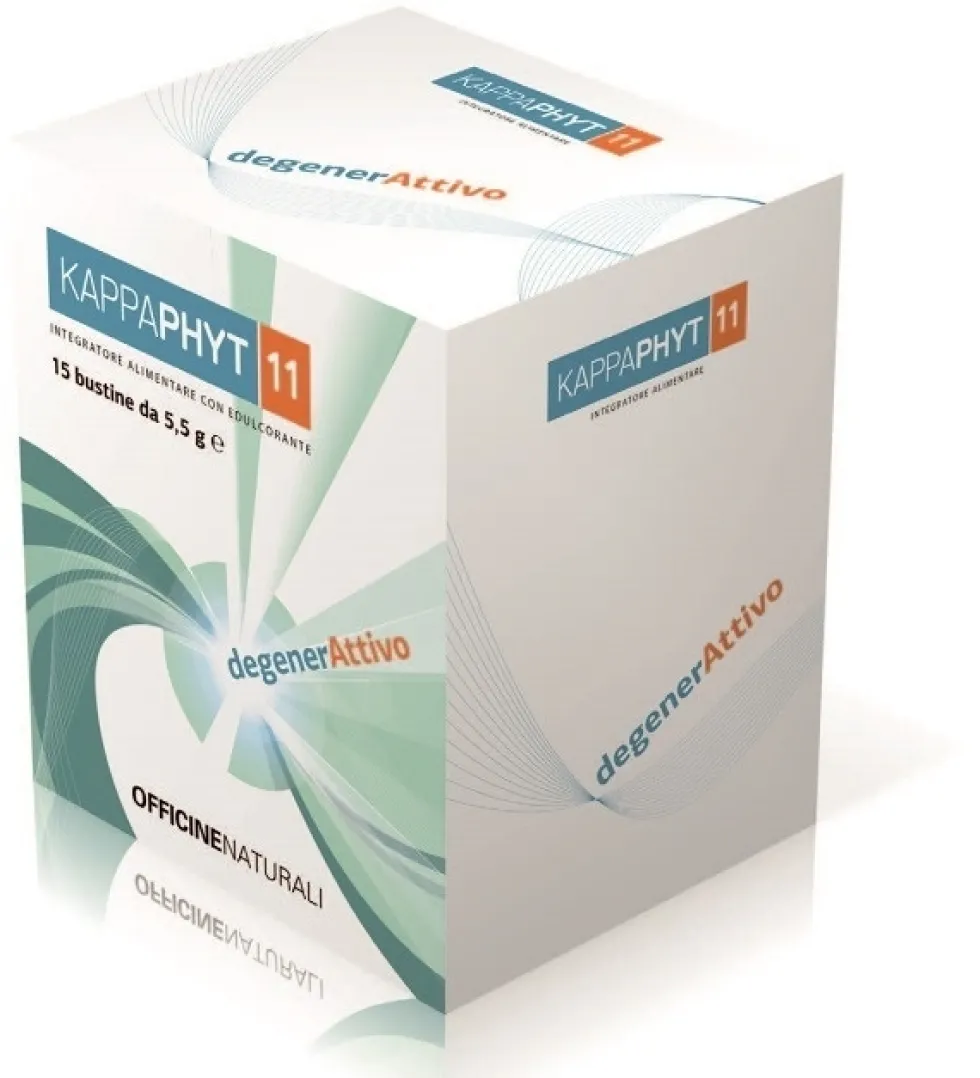 Officine Naturali Kappaphyt 11 - Kappaphyt integratore broccolo per le difese, 15 bustine da 5,5 g