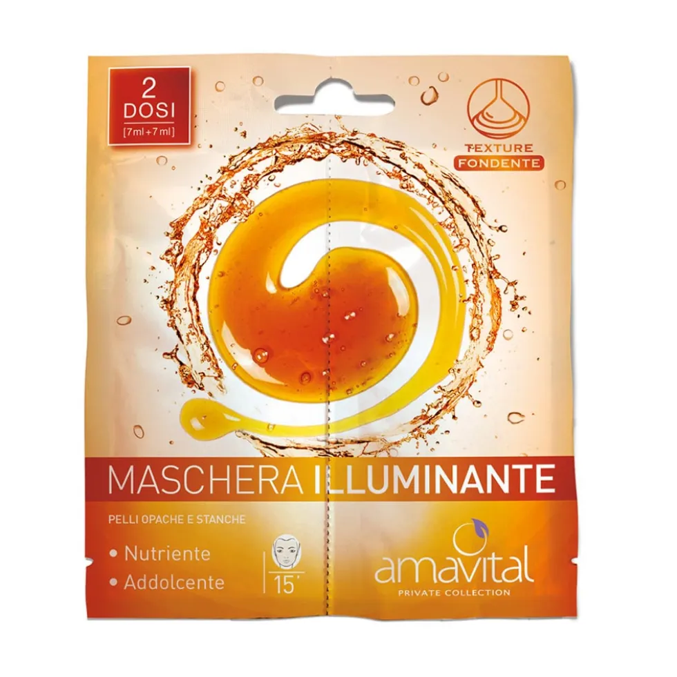 Oficine Cleman Amavital - Maschera Viso Illuminante, 2 x 7ml