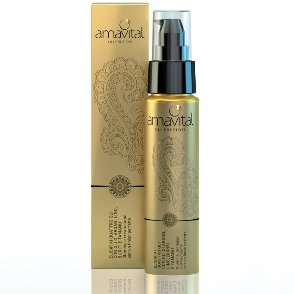 Oficine Cleman Amavital - Oli Preziosi Elisir ai 4 Oli Volume Capelli, 60ml