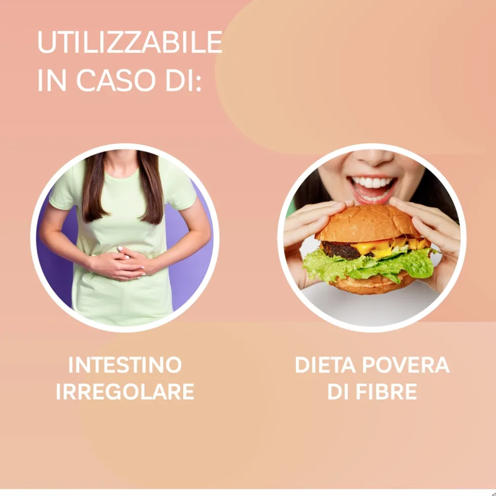 Onligol Fibre Integratore Transito Intestinale gusto Pesca, 20 Bustine