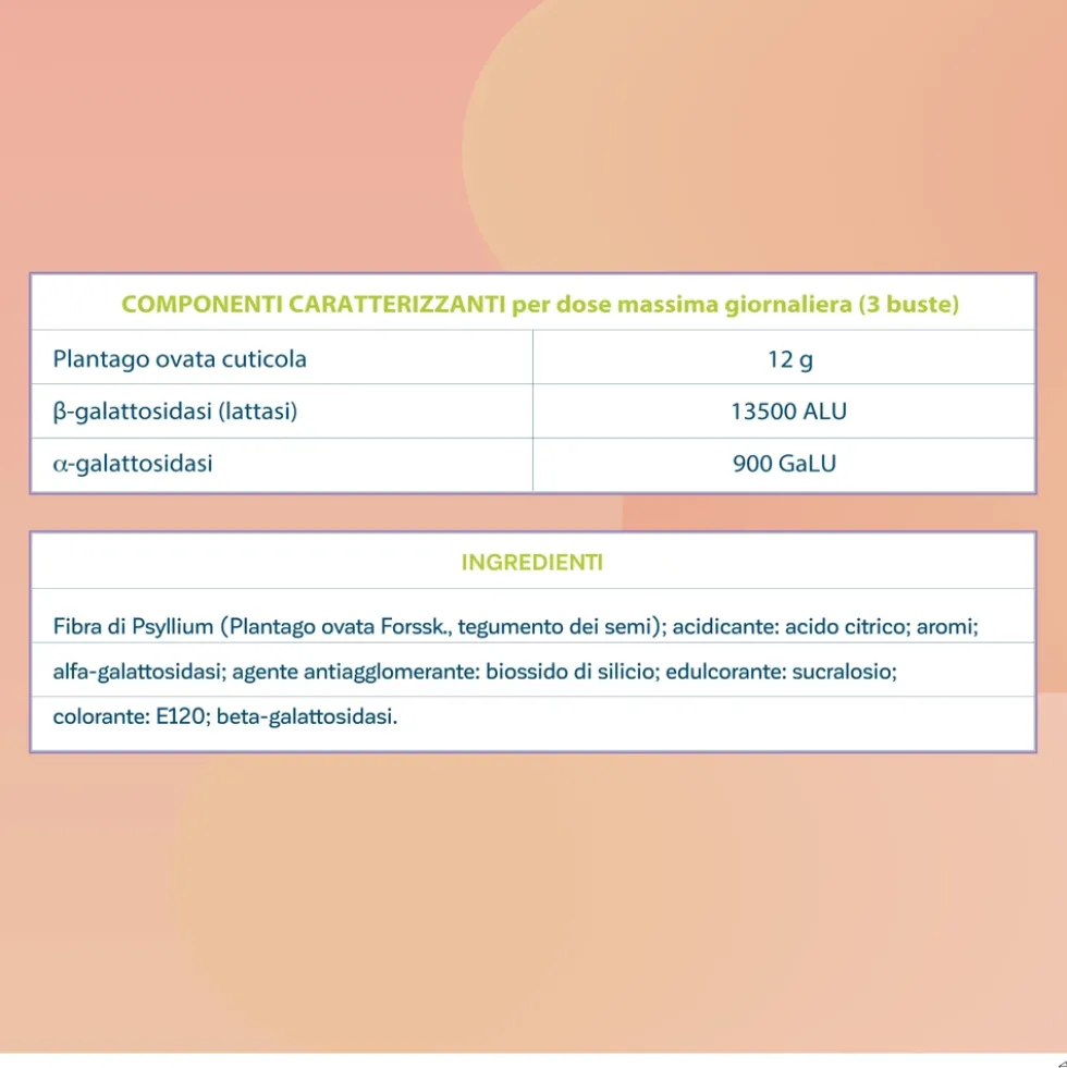 Onligol Fibre Integratore Transito Intestinale gusto Pesca, 20 Bustine