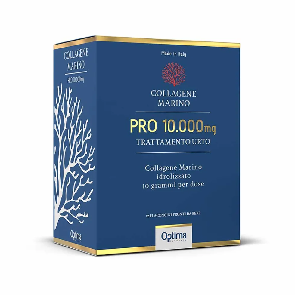 Optima Naturals Collagene Marino - PRO 10.000mg Trattamento Urto, 12 Flaconi