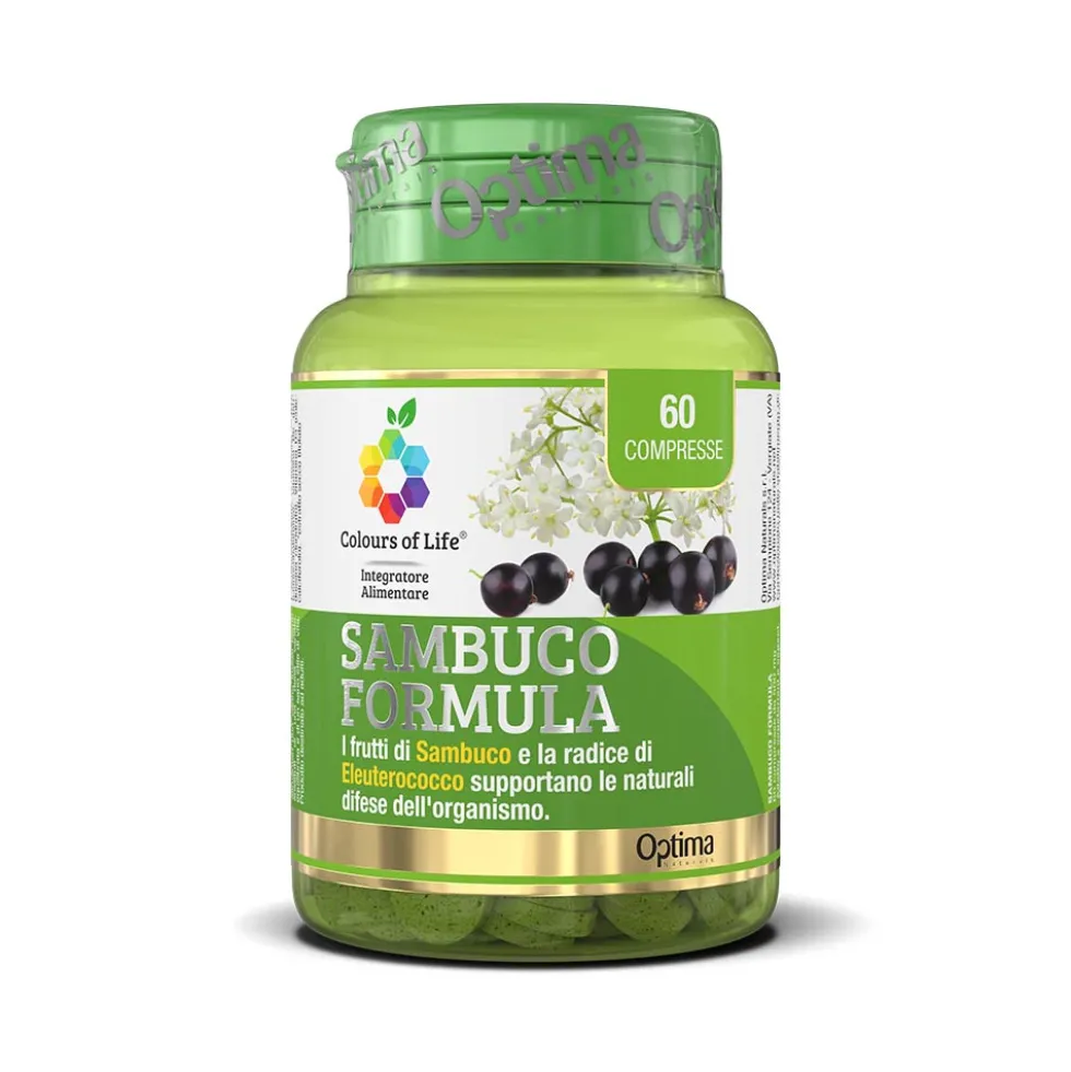 Optima Naturals Colours Of Life - Sambuco Formula Integratore, 60 Capsule
