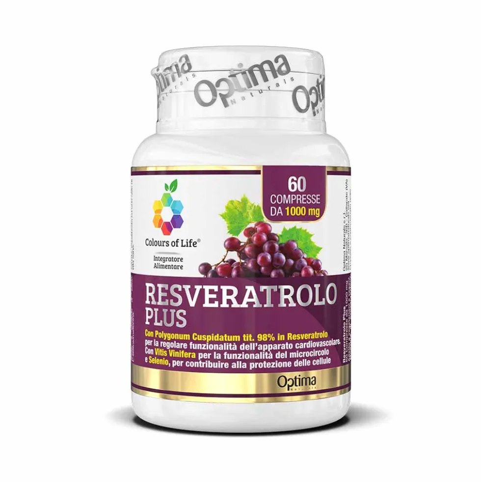 Optima Naturals Colours Of Life - Resveratrolo Plus Integratore, 60 Compresse