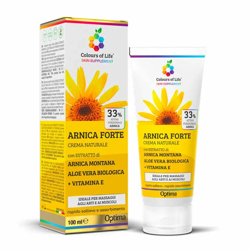 Optima Naturals Colours of Life Arnica Forte - Crema per i dolori muscolari e articolari, 100 ml
