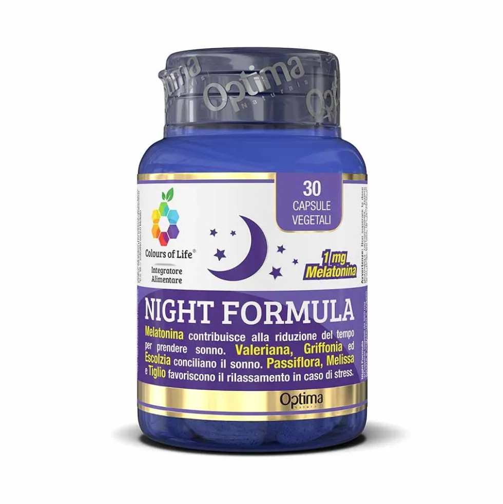 Optima Naturals Colours Of Life - Night Formula Integratore, 30 Capsule