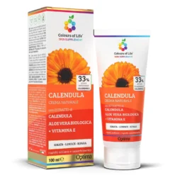 Optima Naturals Colours of Life Calendula - Crema naturale per la pelle secca e arrossata, 100 ml