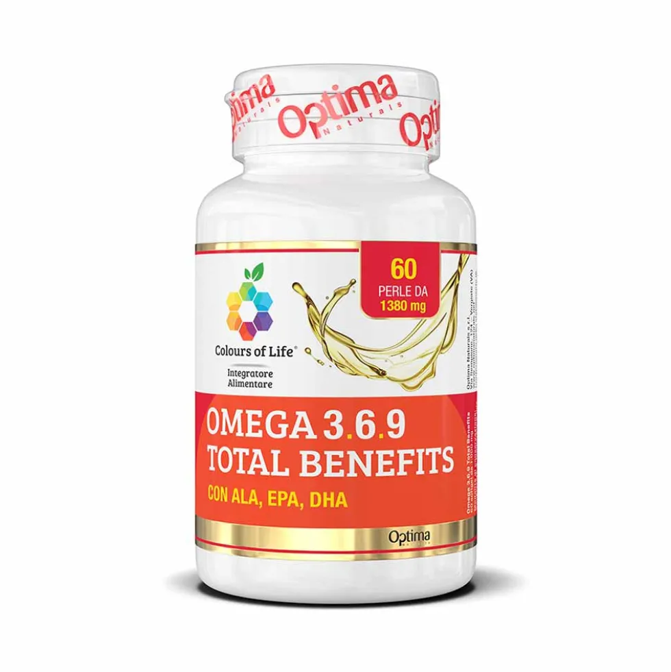 Optima Naturals Colours of Life Omega 3.6.9 - Integratore per lo stress ossidativo, 60 perle
