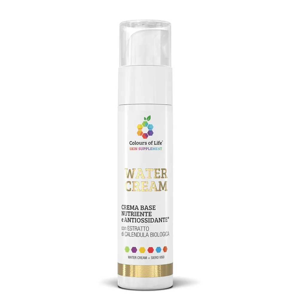 Optima Naturals Colours of Life Water Cream - Crema base viso nutriente e antiossidante, 50 ml