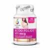 Optima Naturals Colours Of Life Acido Folico 400mcg - Integratore per la gravidanza, 120 compresse
