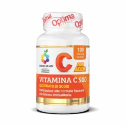 Optima Naturals Colours Of Life - Vitamina C 500 Integratore Difesa, 120 Capsule