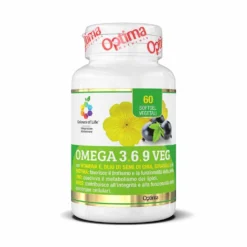Optima Naturals Colours of Life Omega 3.6.9 Veg - Integratore per il metabolismo lipidico, 60 perle