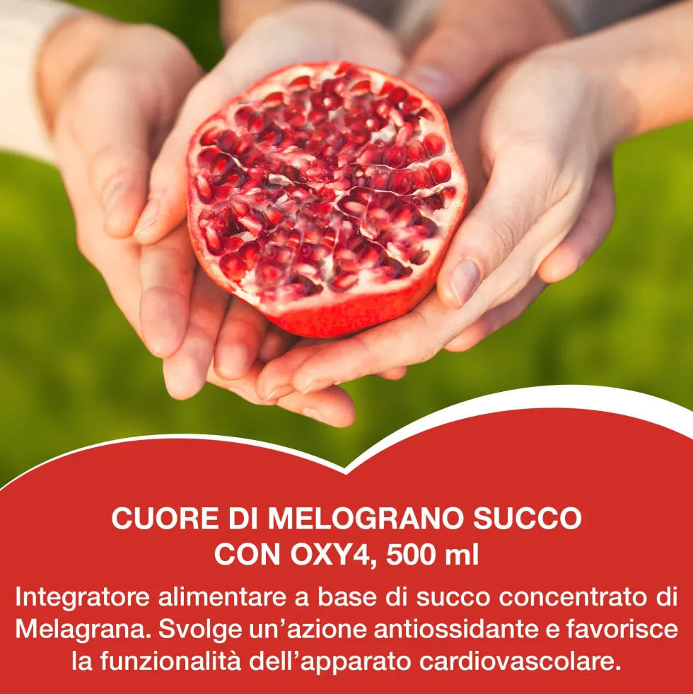 Optima Naturals Cuore di melograno Oxy4 - Integratore antiossidante per la circolazione, 1 litro