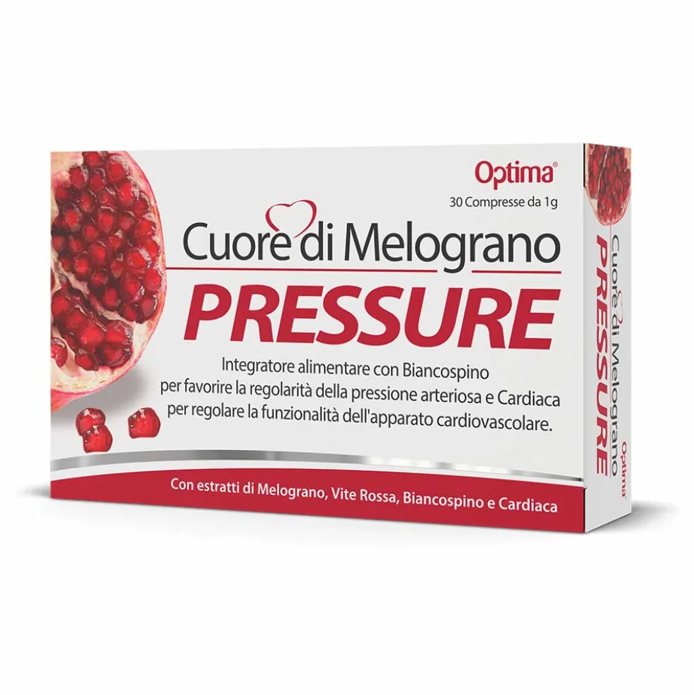 Optima Naturals Cuore di Melograno Pressure - Integratore per la pressione arteriosa, 30 compresse