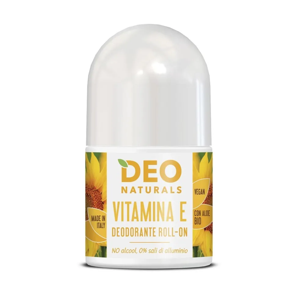 Optima Naturals Deo Naturals - Deodorante Roll On Vitamina E Ipoallergenico, 50m