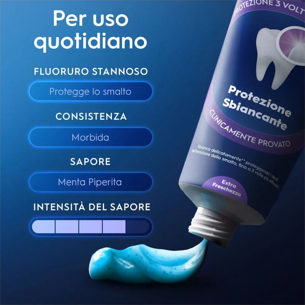 Oral-B Advanced Protezione Sbiancante Dentifricio Extra Freschezza, 75ml