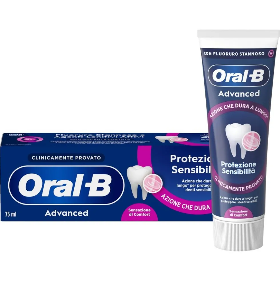 Oral-B Advanced Protezione Sensibilità Dentifricio Denti Sensibili, 75ml
