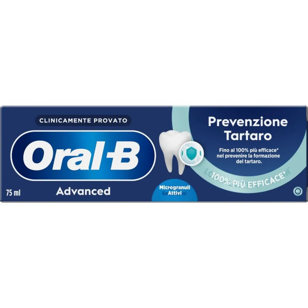 Oral-B Advanced Protezione Tartaro Dentifricio con Microgranuli Attivi, 75ml