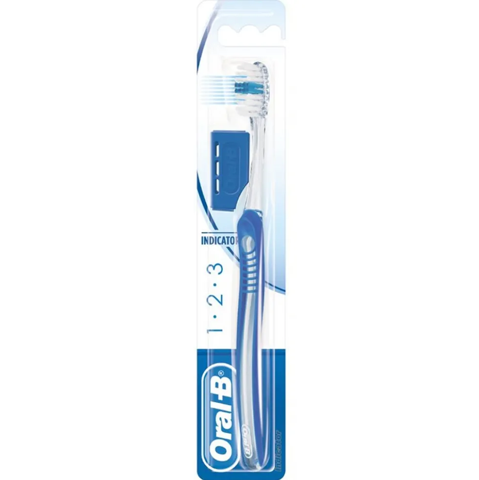 Oral-B 1.2.3 Indicator 40 Medio Spazzolino Manuale Adulti Setole Medie, 1 Pezzo