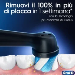 Oral-B iO 5S Nero - Spazzolino elettrico ricaricabile antiplacca, 1 spazzolino con custodia