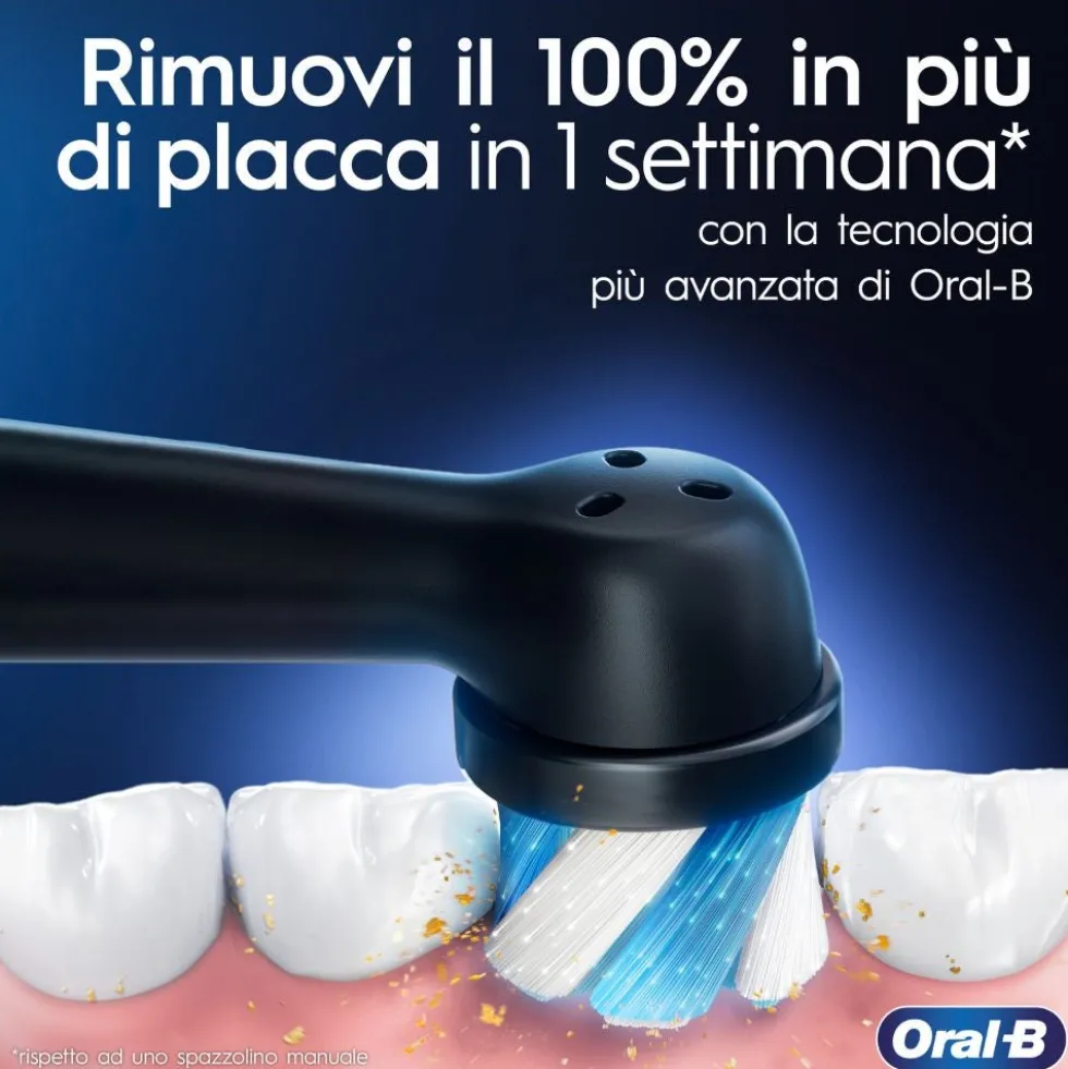Oral-B iO 5S Nero - Spazzolino elettrico ricaricabile antiplacca, 1 spazzolino con custodia