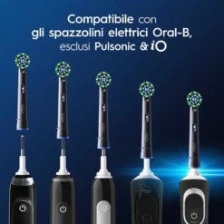 Oral-B Pro Cross Action Black Testine di Ricambio, 3 Testine