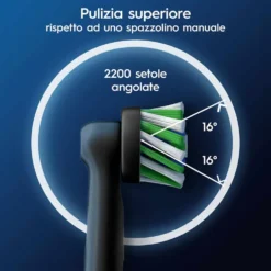 Oral-B Pro Cross Action Black Testine di Ricambio, 3 Testine