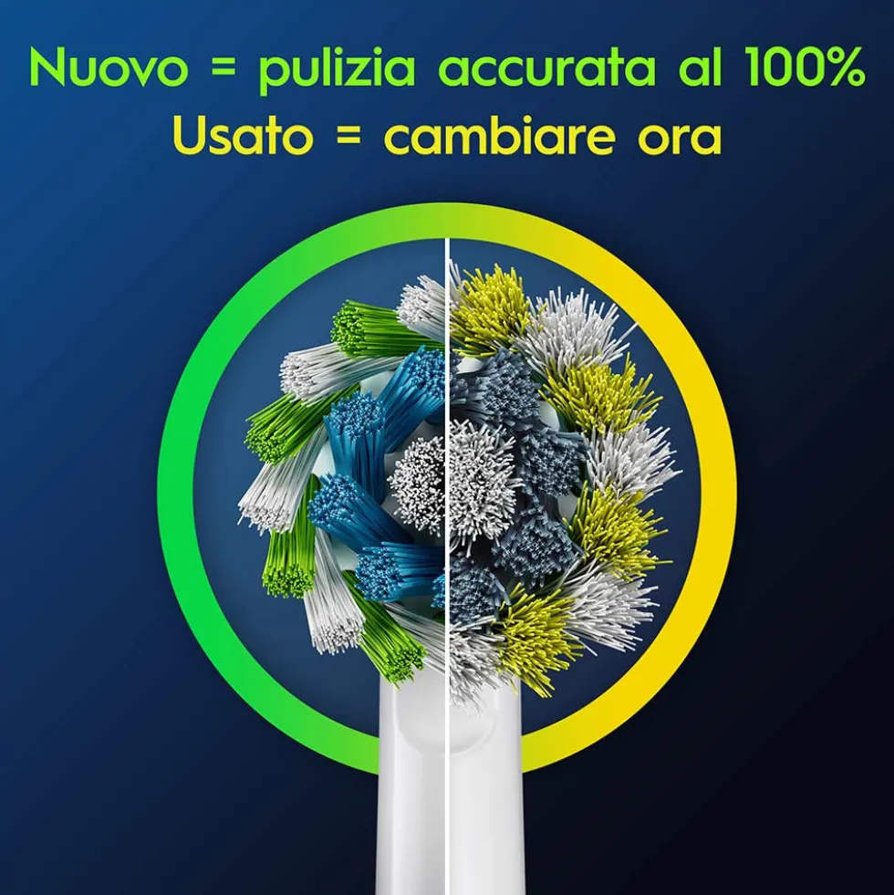 Oral-B Pro Cross Action Testine di Ricambio Spazzolino Elettrico, 3 Pezzi