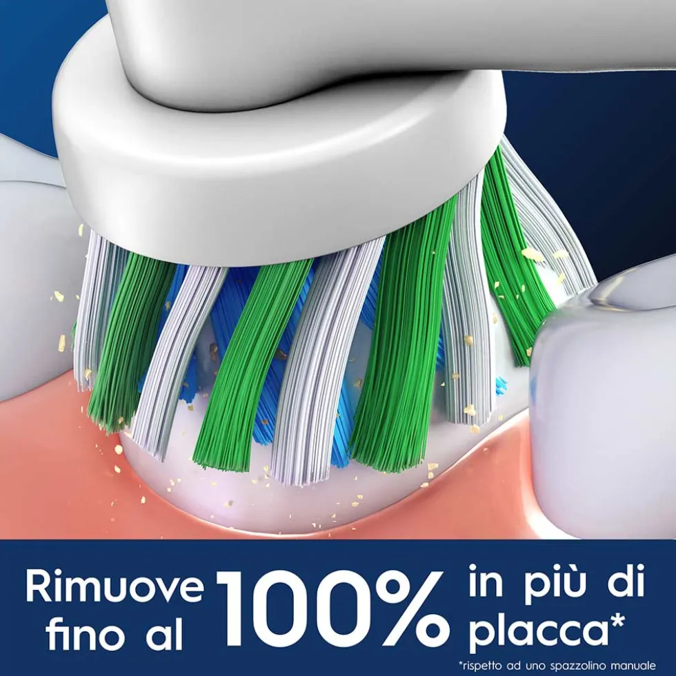 Oral-B Pro Cross Action Testine di Ricambio Spazzolino Elettrico, 3 Pezzi