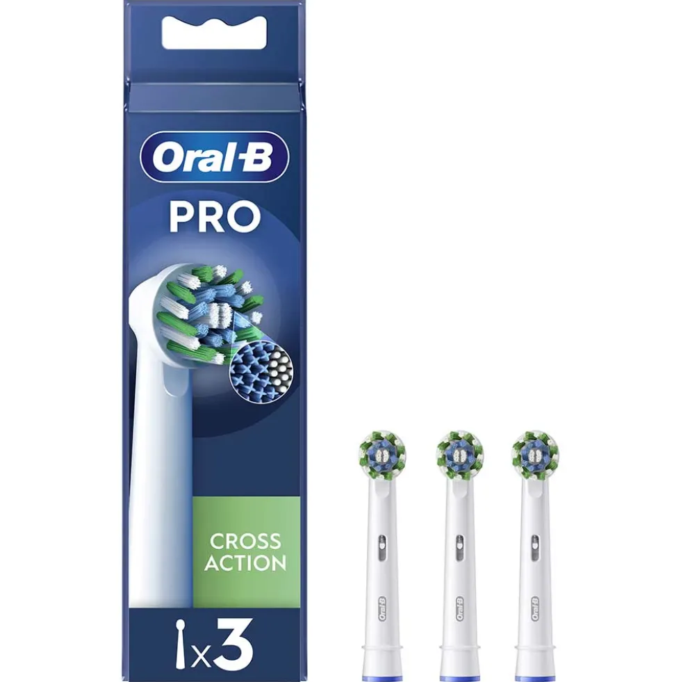 Oral-B Pro Cross Action Testine di Ricambio Spazzolino Elettrico, 3 Pezzi