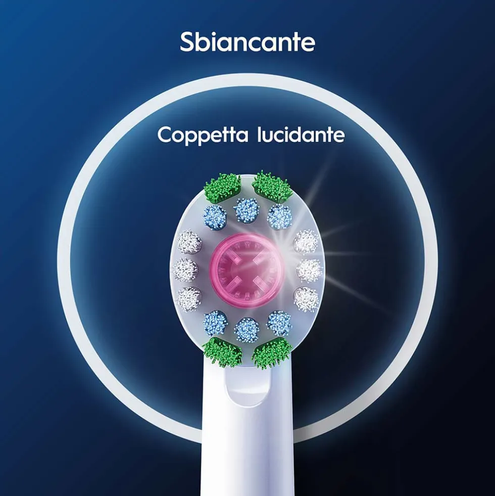 Oral-B Pro 3D White Testine di Ricambio per Spazzolino Elettrico, 3 Testine