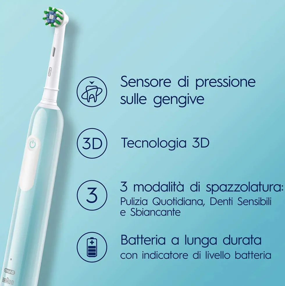 Oral-B PRO Series 1 Spazzolino Elettrico Blu + 1 Testina + Custodia