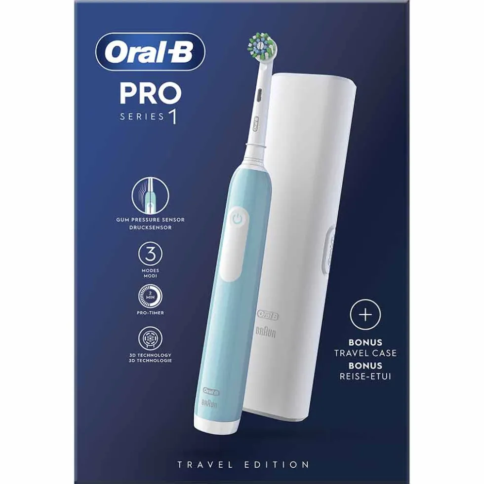 Oral-B PRO Series 1 Spazzolino Elettrico Blu + 1 Testina + Custodia