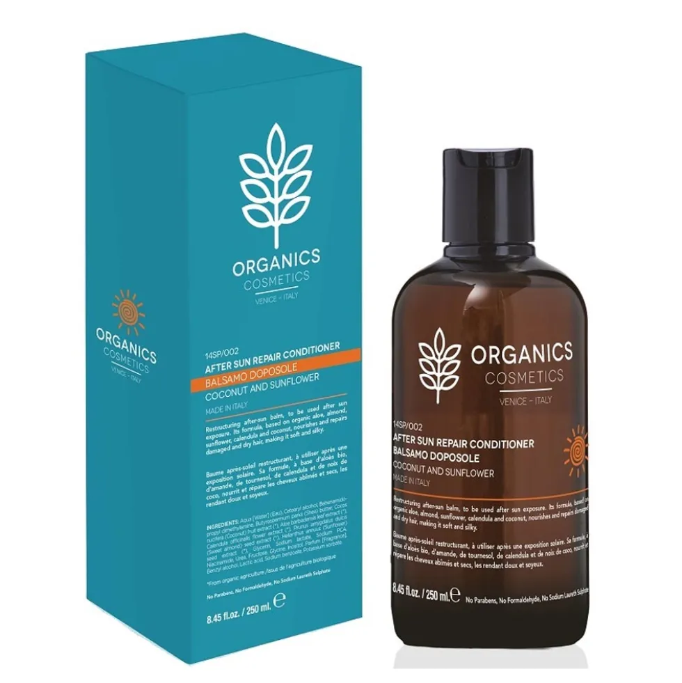 Organics Sun Care - Balsamo Idratante Capelli Doposole, 250ml