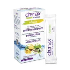Paladin Pharma Drenax Forte Ananas - Integratore per il drenaggio e la depurazione, 15 bustine