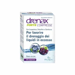 Paladin Pharma Drenax Forte Mirtillo - Integratore per il drenaggio dei liquidi, 60 compresse