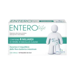 Paladin Pharma Enterolife - Integratore probiotico per la flora intestinale, 10 fialoidi da 5 ml