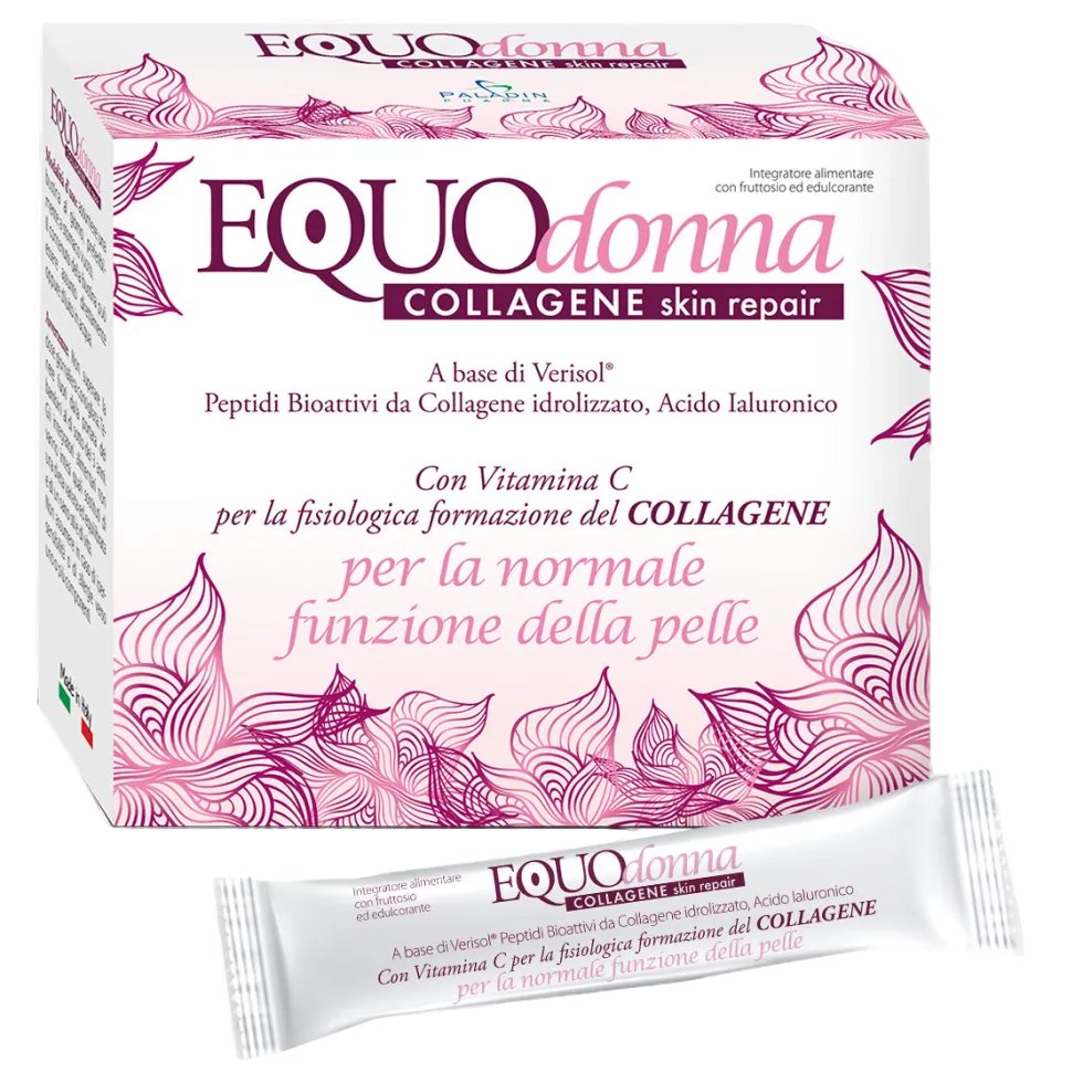 Paladin Pharma Equodonna Collagene Skin Repair Integratore per la normale funzione della pelle, 20 bustine