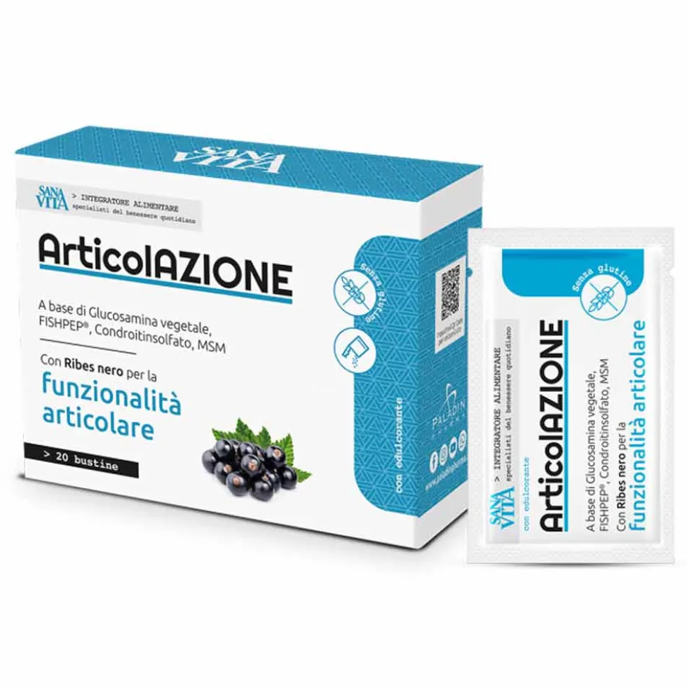 Paladin Pharma Sanavita Articolazioni - Integratore per la funzionalità articolare, 20 bustine
